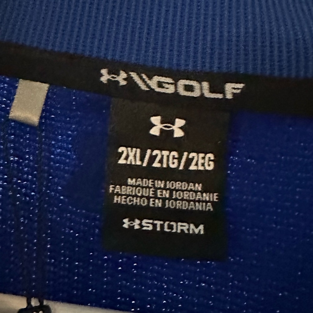 NWT Under Armour Golf Men's Blue Zip Up Sweater - Picture 7 of 11